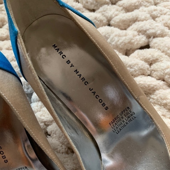 Marc Jacobs Color Block Peep Toe Classic Pumps 38 - Picture 4 of 8